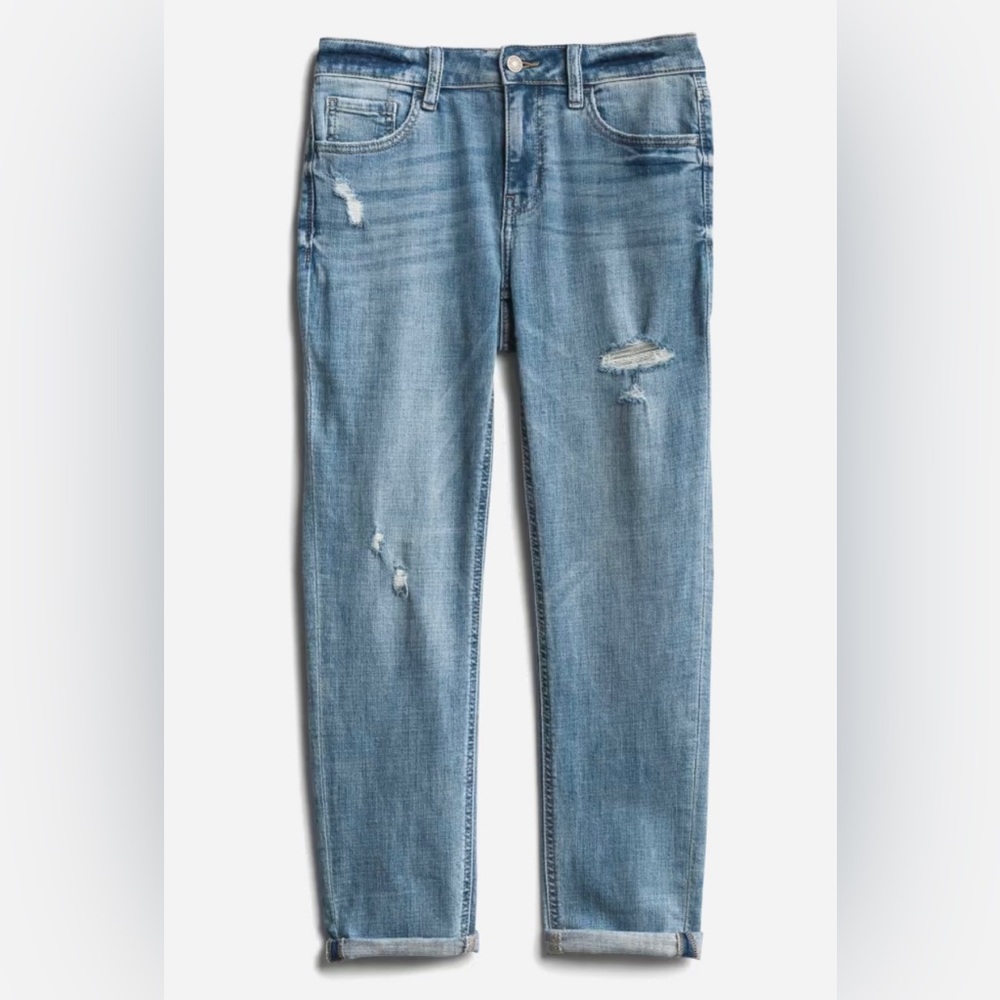 Studio blue cropped relaxed jeans